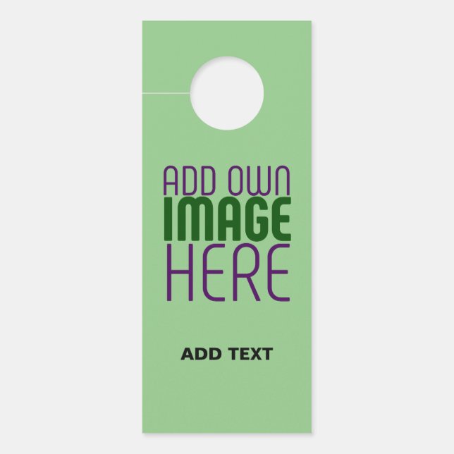 AVISO DE PORTA MODERNO EDITABLE MINT GREEN IMAGE MODELO (Frente)