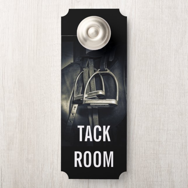 Aviso De Porta Na moda Silver Stirrups em Inglês Riding Saddle (Na maçaneta)