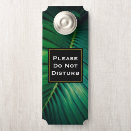 Aviso De Porta Não Incomodar Foto Tropical De Folha Verde