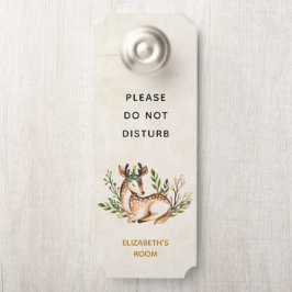 Aviso De Porta Não Incomodar O Ventilador Bonito De Aquarela