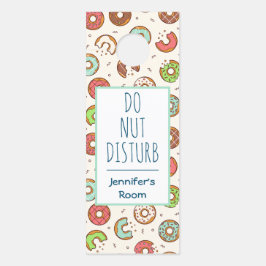 Aviso De Porta Não Incomodar Padrão de Rosquinha do Pun