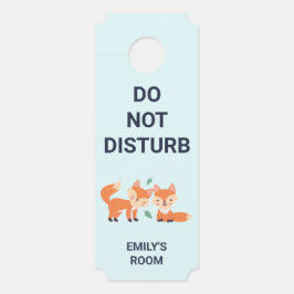 Aviso De Porta Não Incomodar Raposas Laranja Cujas