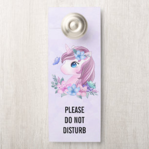 Aviso De Porta Não Incomodar Um Bebê Bastante E Mágico Unicór