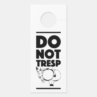 Aviso De Porta não invadir
