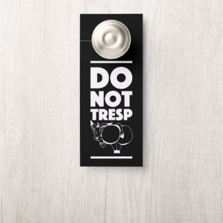 Aviso De Porta não invadir preto
