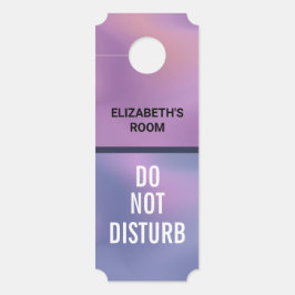 Aviso De Porta Não perturbe o Abstrato de giro roxo e rosa