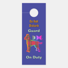 Aviso De Porta Não Perturbe /Por Favor Bata/ Cão de Guarda Azul