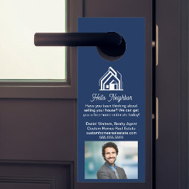 Aviso De Porta Navy Blue Real Estate Company Advertising Realtor