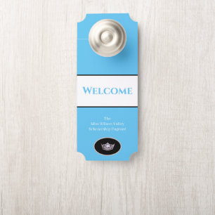 Aviso De Porta Nome do costume da boa vinda do gancho de porta da