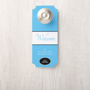 Aviso De Porta Nome Personalizado de Boas-vindas do Coroa da Port