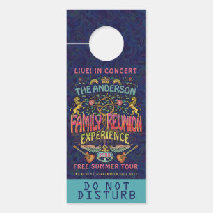 Aviso De Porta Nome retro do logotipo do concerto 70s da banda da