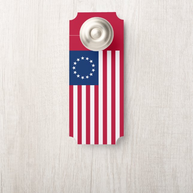 Aviso De Porta O Círculo de Estrelas, Bandeira Americana por Bets (Na maçaneta)