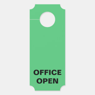 Aviso De Porta Office fechado ou aberto