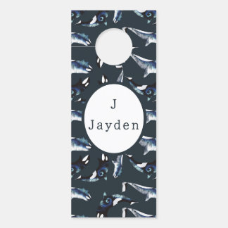 Aviso De Porta Orca Baby Boy Teal