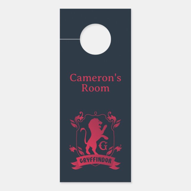 Aviso De Porta Ornamentado GRYFFINDOR™ House Crest (Frente)