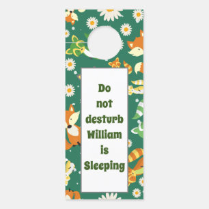 Aviso De Porta Padrão de selva de safari personalizado raccoons d