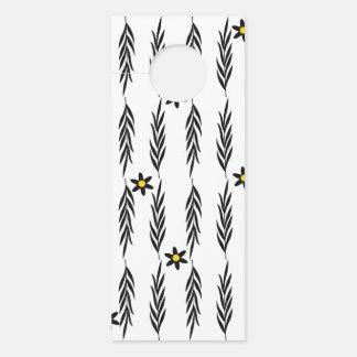 Aviso De Porta Padrão Floral Minimalista Contemporâneo Sem Costur