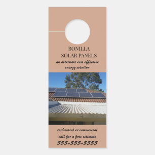 Aviso De Porta Painéis solares editáveis