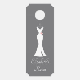 Aviso De Porta Palhaço branco elegante na Cinza - Design simples 