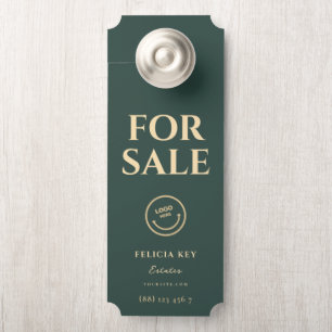 Aviso De Porta PARA VENDA de agente imobiliário QR Front-Doing