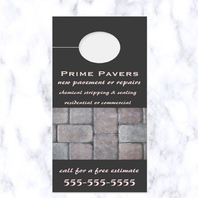 Aviso De Porta Pares editáveis (What a great way to advertise your paving business!)