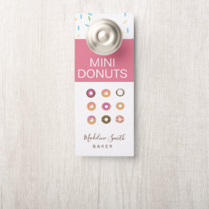 Aviso De Porta Pequenos Donuts Padeiro Padaria Guloseimas Caseira