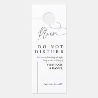 Aviso De Porta Perigo de Porta de Casamento Personalizado