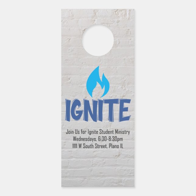 Aviso De Porta Pingentes de Porta Ignite (Verso)