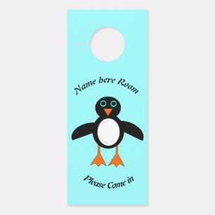 Aviso De Porta Pinguim Cubo Personalizado