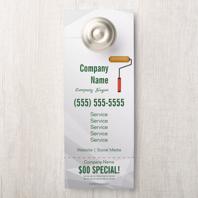 Aviso De Porta Pintor Door Hanger (Na maçaneta)