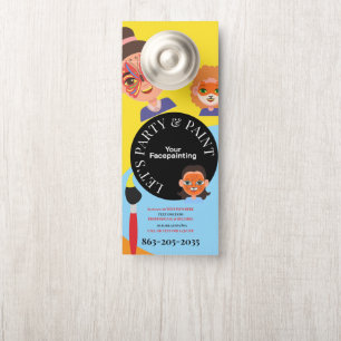 Aviso De Porta Pintura Facial Profissional Artista Facial