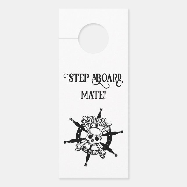 Aviso De Porta Pirate Door Hanger (Frente)