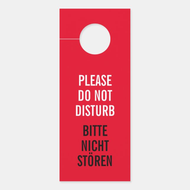 Aviso De Porta Por favor, não perturbe e limpe meu quarto. (Frente)