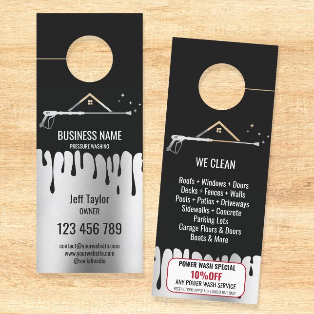 Aviso De Porta Potência de lavagem da pressão profissional (Criador carregado)