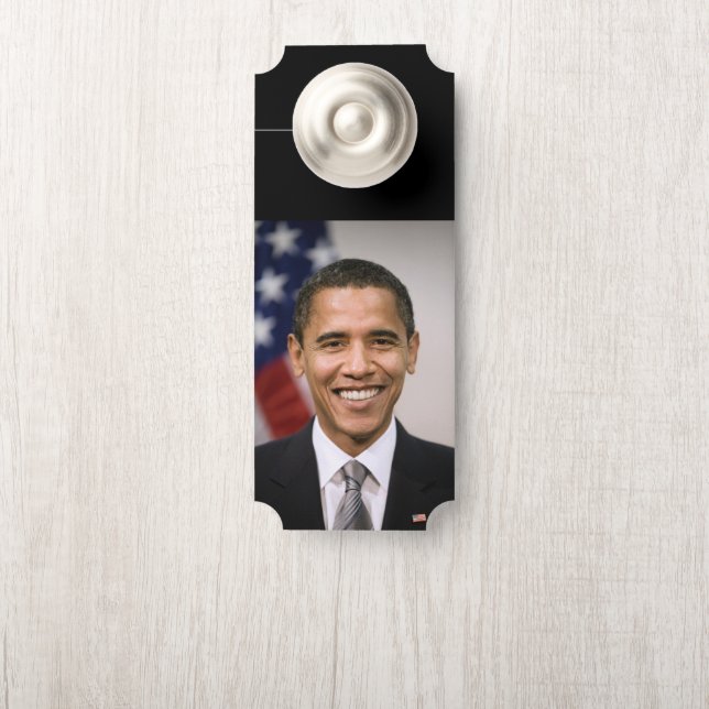 Aviso De Porta Presidente eleito dos Estados Unidos Barack Obama (Na maçaneta)