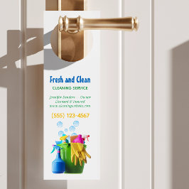 Aviso De Porta Prestações de serviços de limpeza Balde