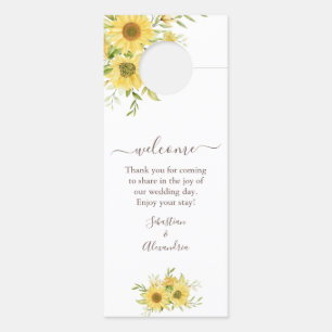 Aviso De Porta Primavera Sunflower Wedor Hanger
