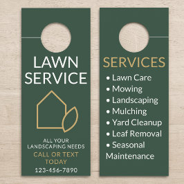 Aviso De Porta Profissional de Cuidados e Serviços com Jardins