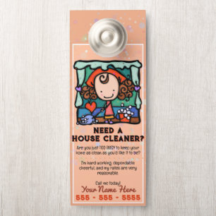 Aviso De Porta Promoção Personalizável da Limpeza de Casa