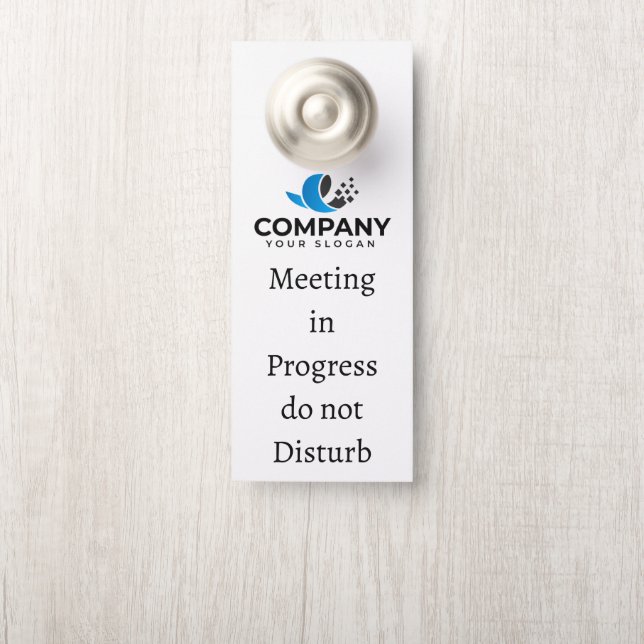 Aviso De Porta Promocional da Empresa Personalizada (Na maçaneta)