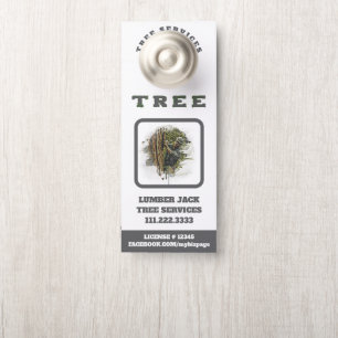 Aviso De Porta *~* QR Man Lumber Jack Tree Services Artsy Doy