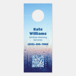 Aviso De Porta QR Personalizado de Limpeza de Janela