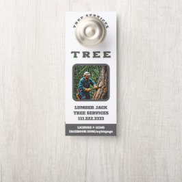 Aviso De Porta *~* QR Tree Man Lumber Jack Tree Porta de Serviços