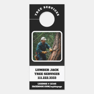Aviso De Porta *~* QR Tree Services Lumber Jack Door