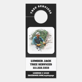 Aviso De Porta *~* QR Tree Services Man Lumber Jack Door