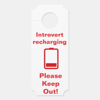 Aviso De Porta Recarregar introvertido