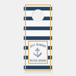 Aviso De Porta Recem casados de faixas de Marinho de Âncora Náuti