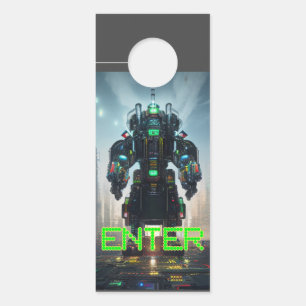 Aviso De Porta Robô 4 Entrar no hanger de porta negada de acesso