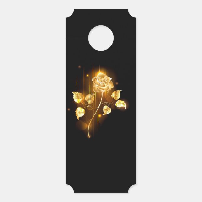 Aviso De Porta rosa do ouro ( rosa dourado ) (Frente)