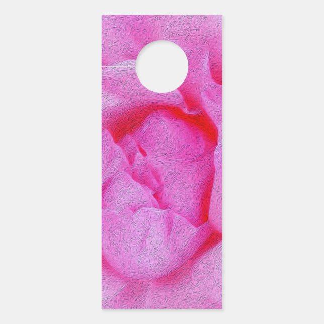 Aviso De Porta rosa rosa (Frente)